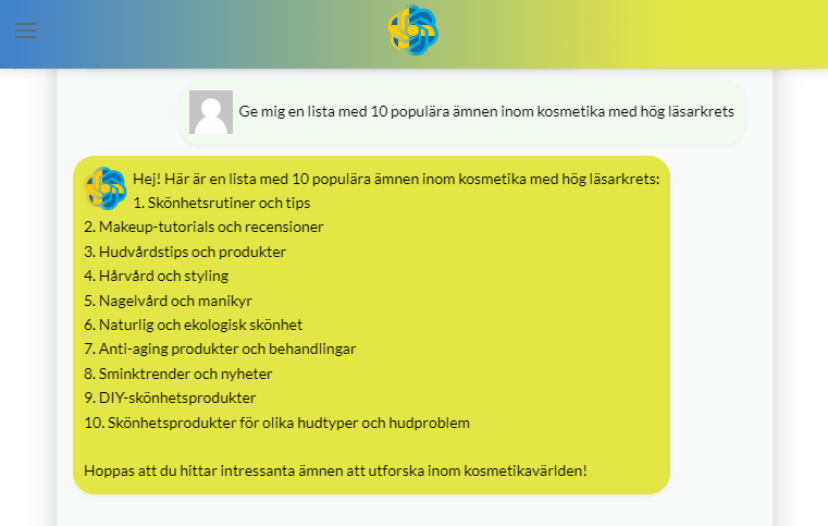 Använder ChatGPT för att skapa innehållsidéer