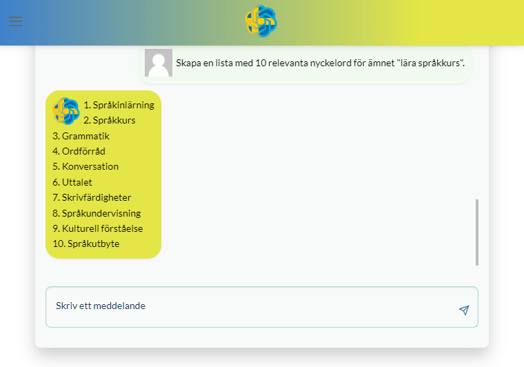 Sökordsforskning med ChatGPT